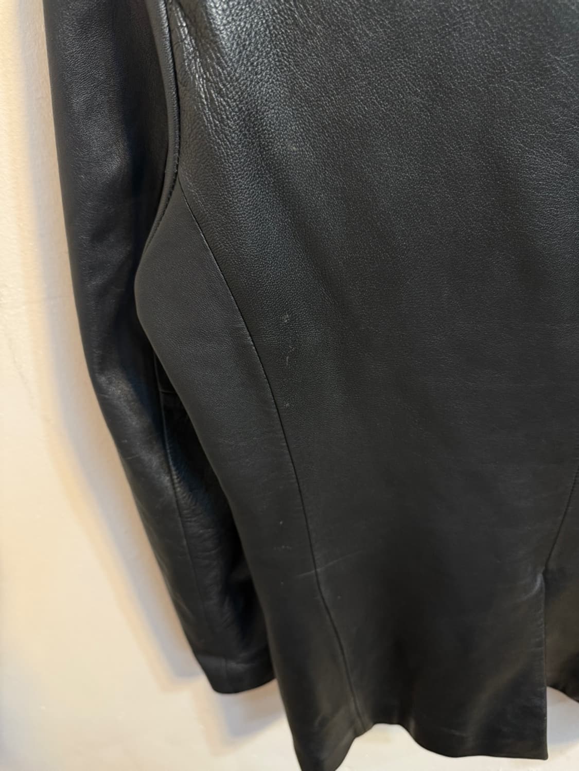 SERRANO Men's Black Leather Blazer Jacke 상품이미지5
