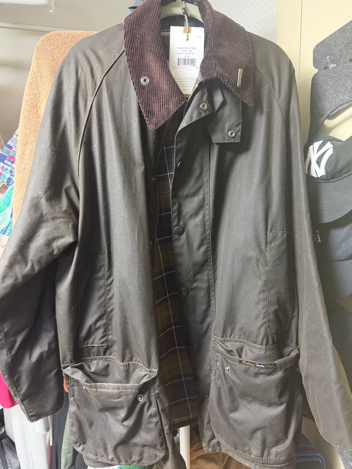 바버 뷰포트 올리브 왁스 자켓 40 상품이미지1