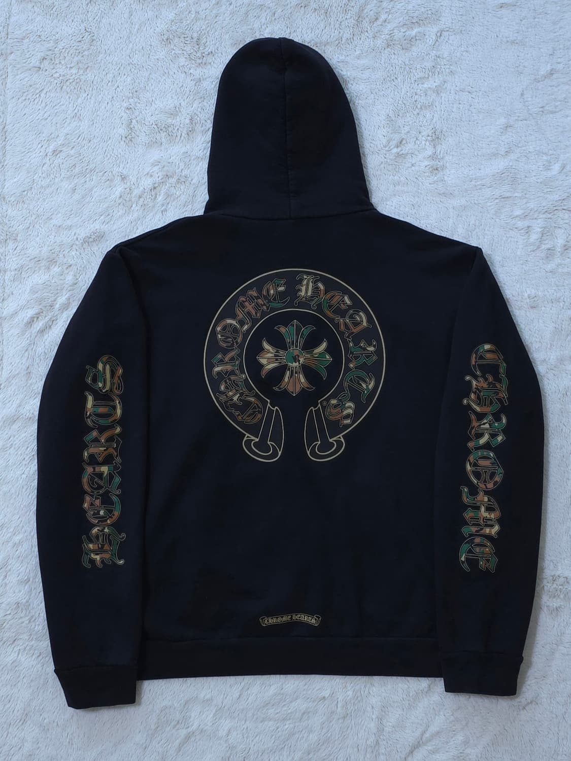 [L] 크롬하츠 카모 홀스슈 후드 블랙 상품이미지3