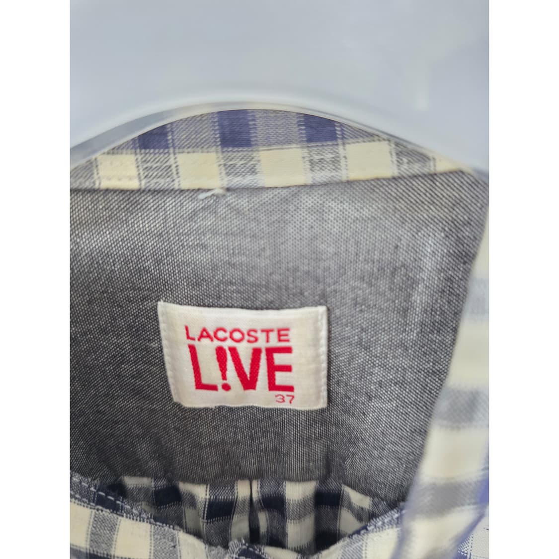 라코스테 라이브 깅엄 체크 셔츠 S 상품이미지2