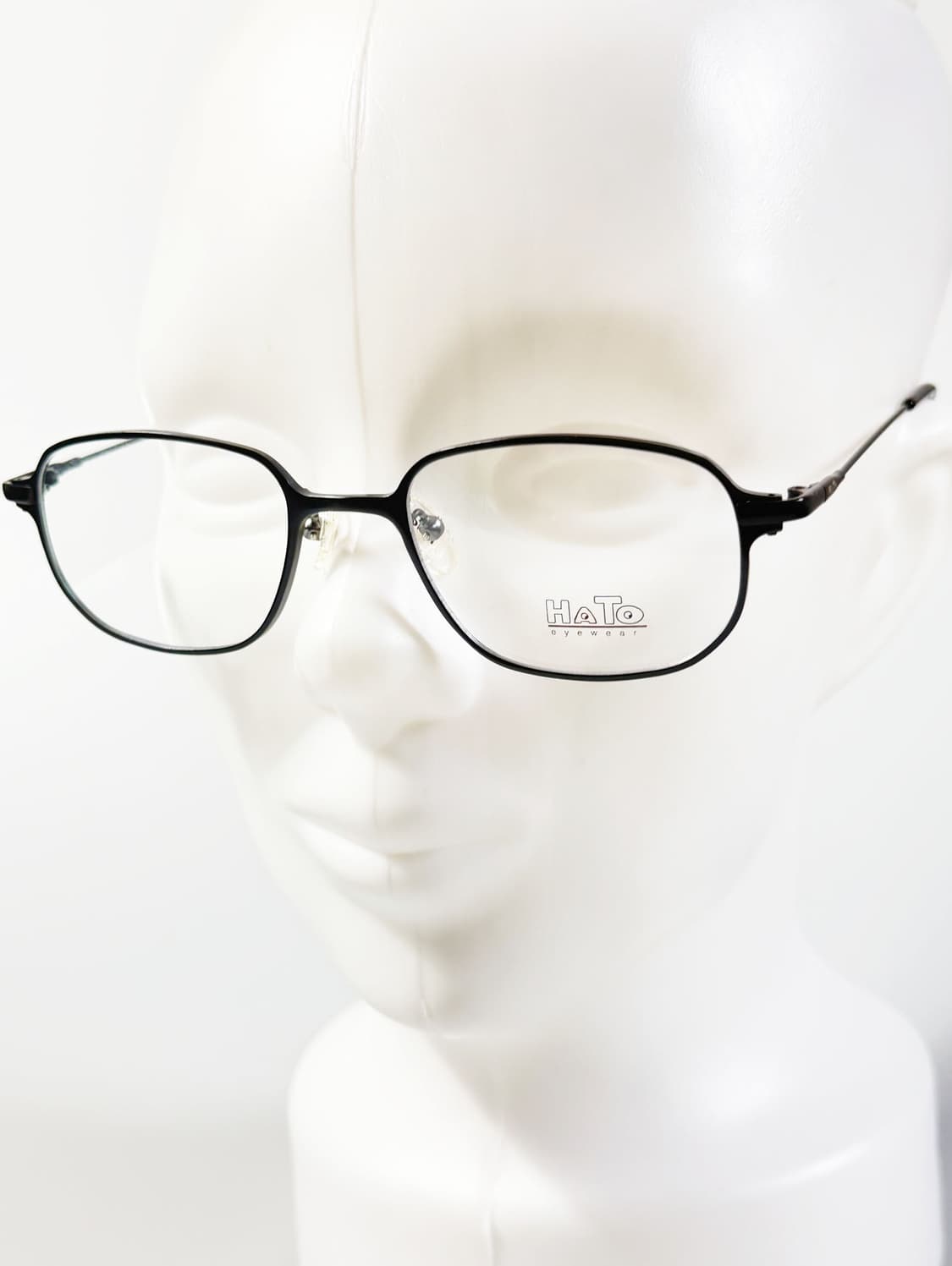 90s HATO 블랙 메탈 슬림 스퀘어 빈티지 안경 상품이미지8