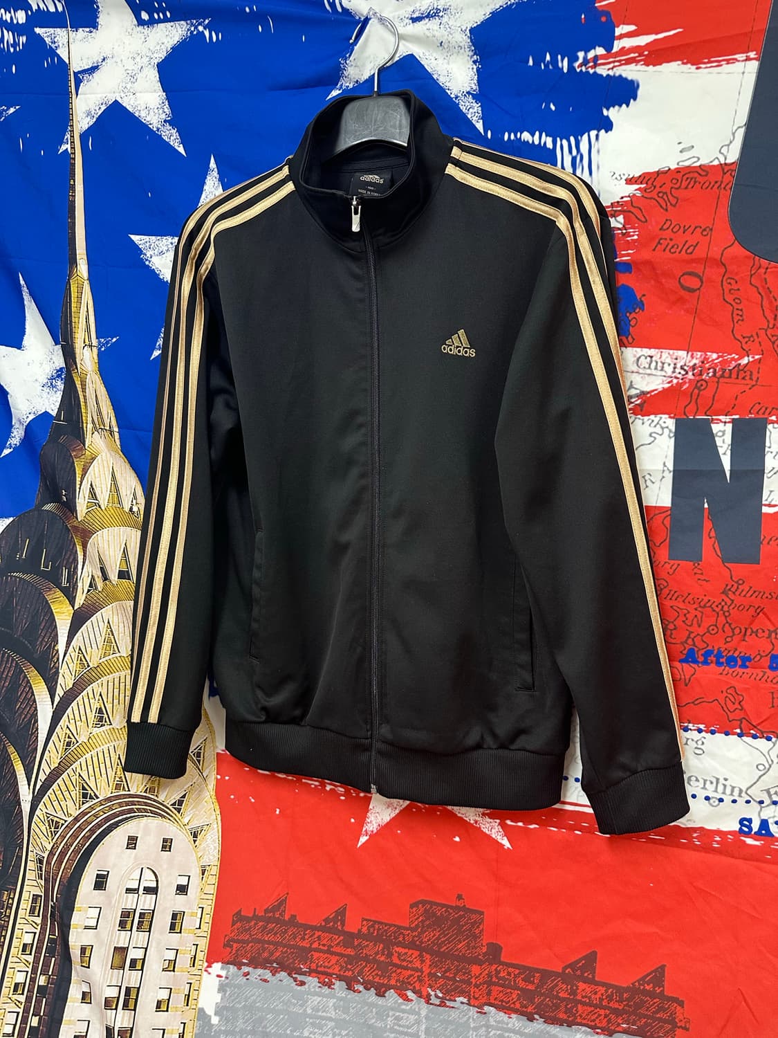 s급 아디다스 검골드 빈티지 져지트랙탑 L100 상품이미지2