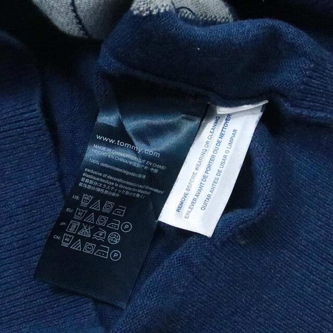 TOMMY HILFIGER 아가일 브이넥 니트 (90) 상품이미지7