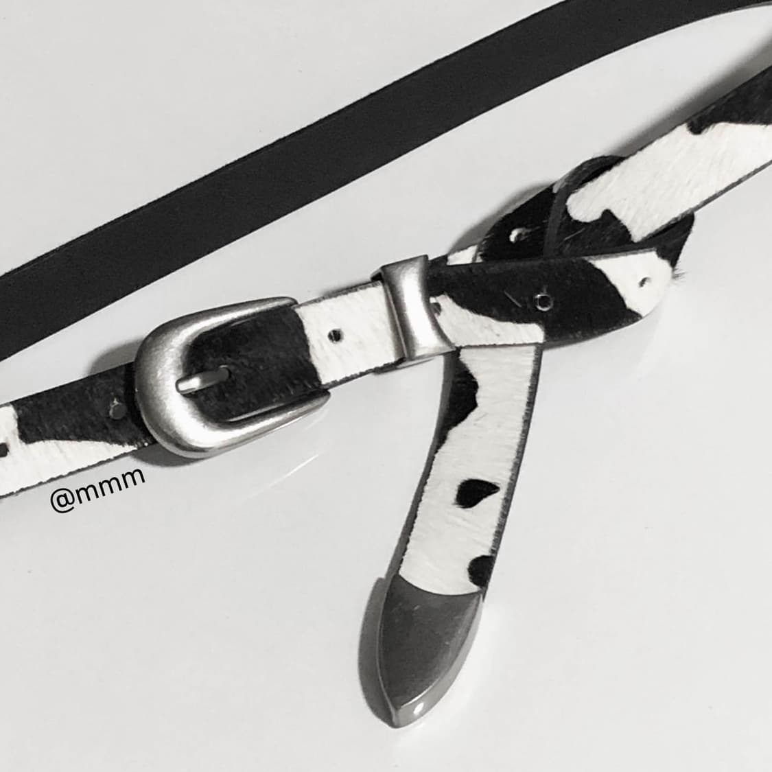 [리얼송치] 카우헤어 송치털 웨스턴 벨트🐂 상품이미지9