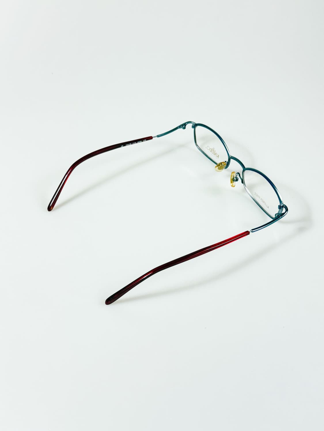 90s KALEIDO 슬림 스퀘어 듀얼톤 메탈 빈티지 안경 상품이미지4