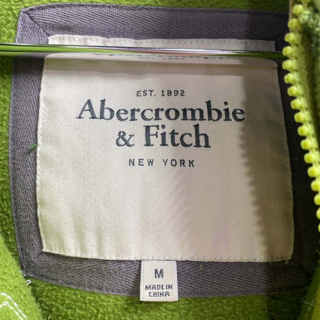 아베크롬비 Y2K 스펠아웃 로고 그린 후드집업 B3599 상품이미지4