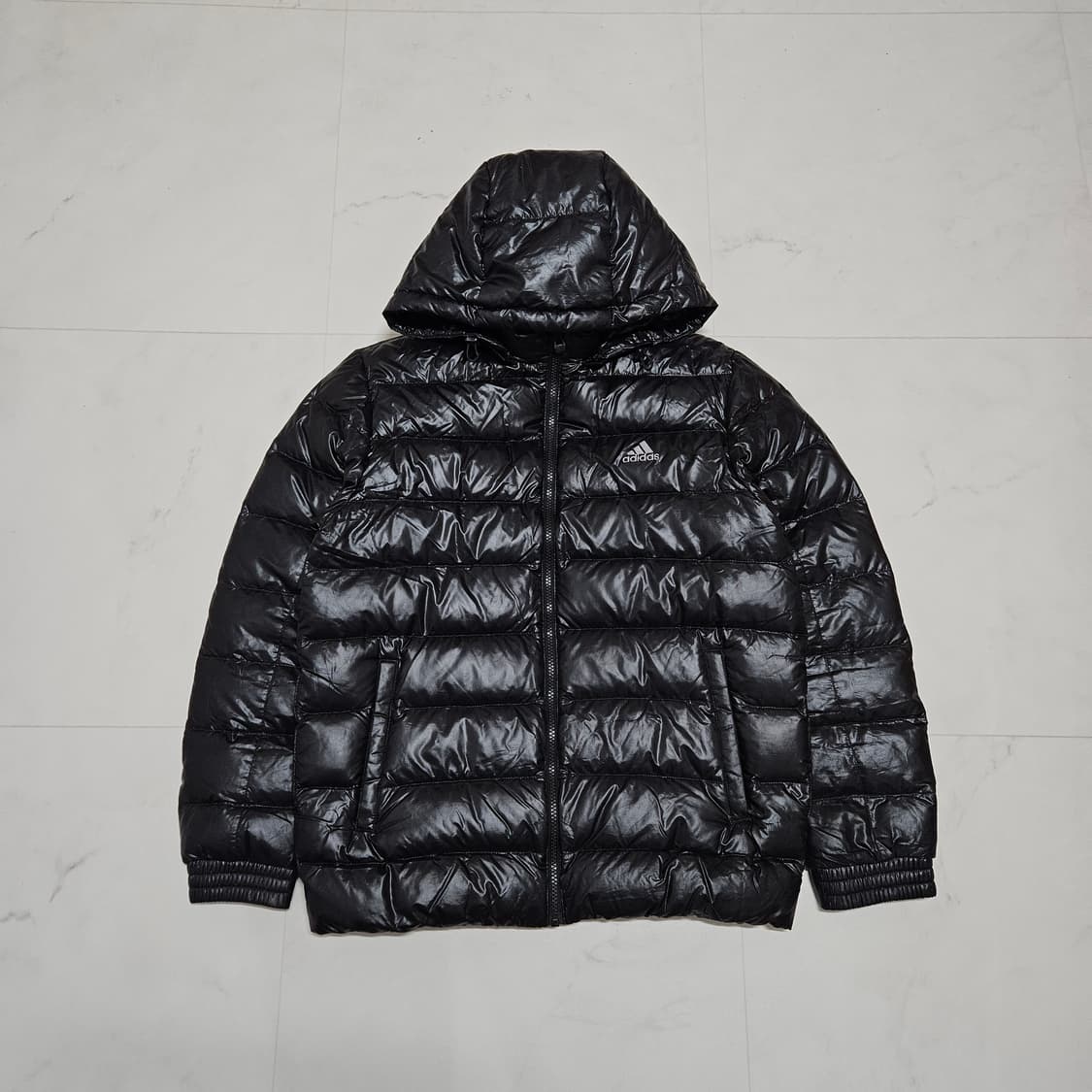 95 아디다스 구스 유광 경량패딩 상품이미지2