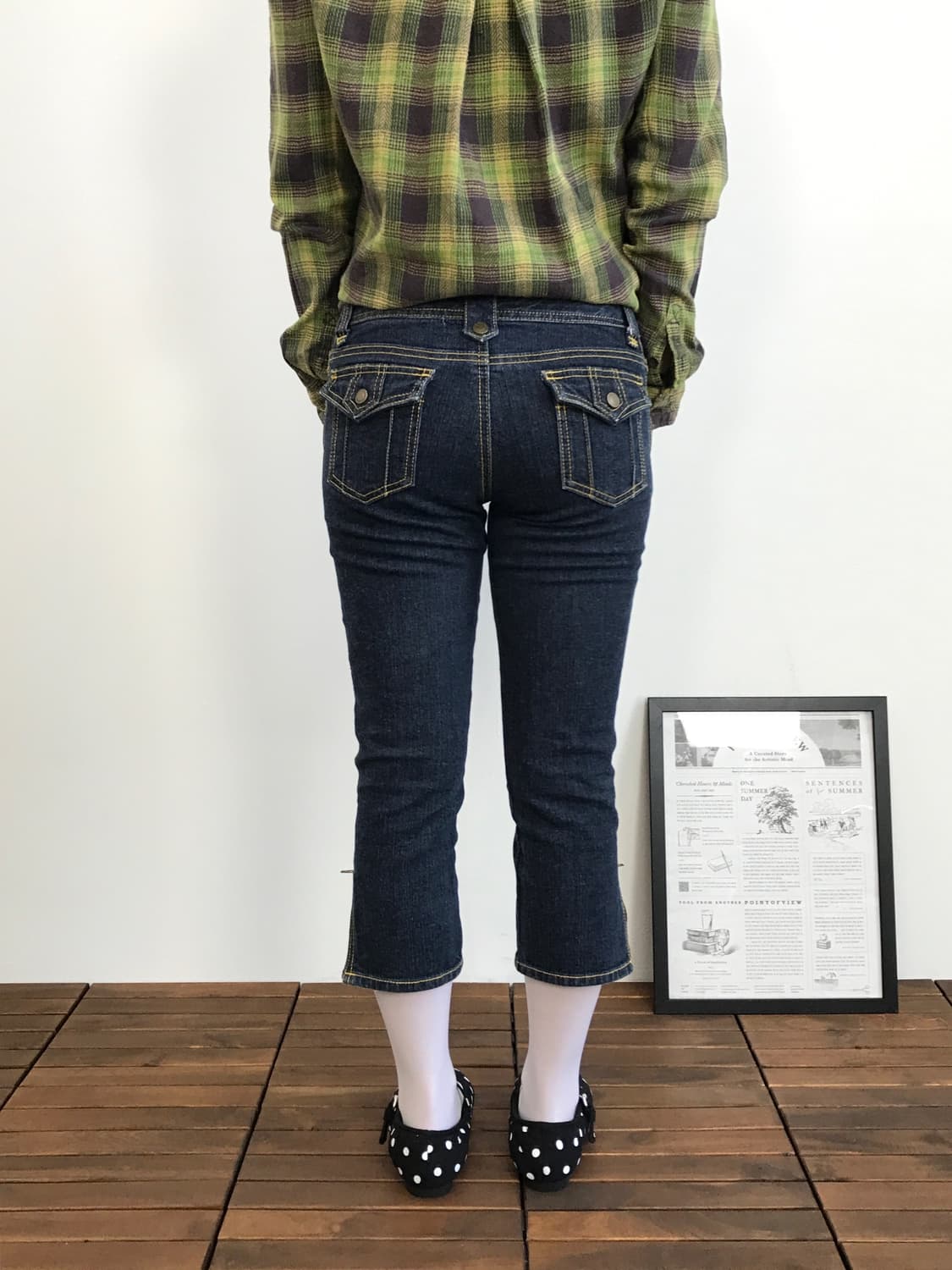 Jpn Dark Denim Capri Pants 상품이미지4