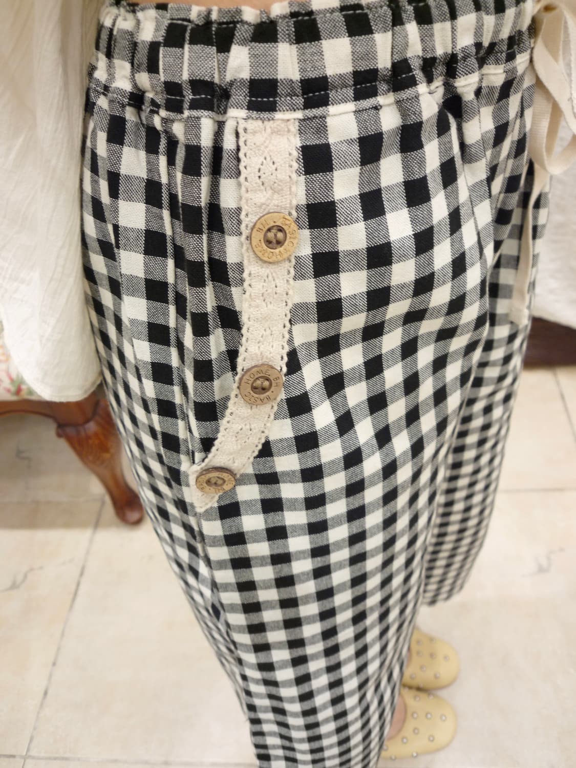 lace buttons half pants 상품이미지1