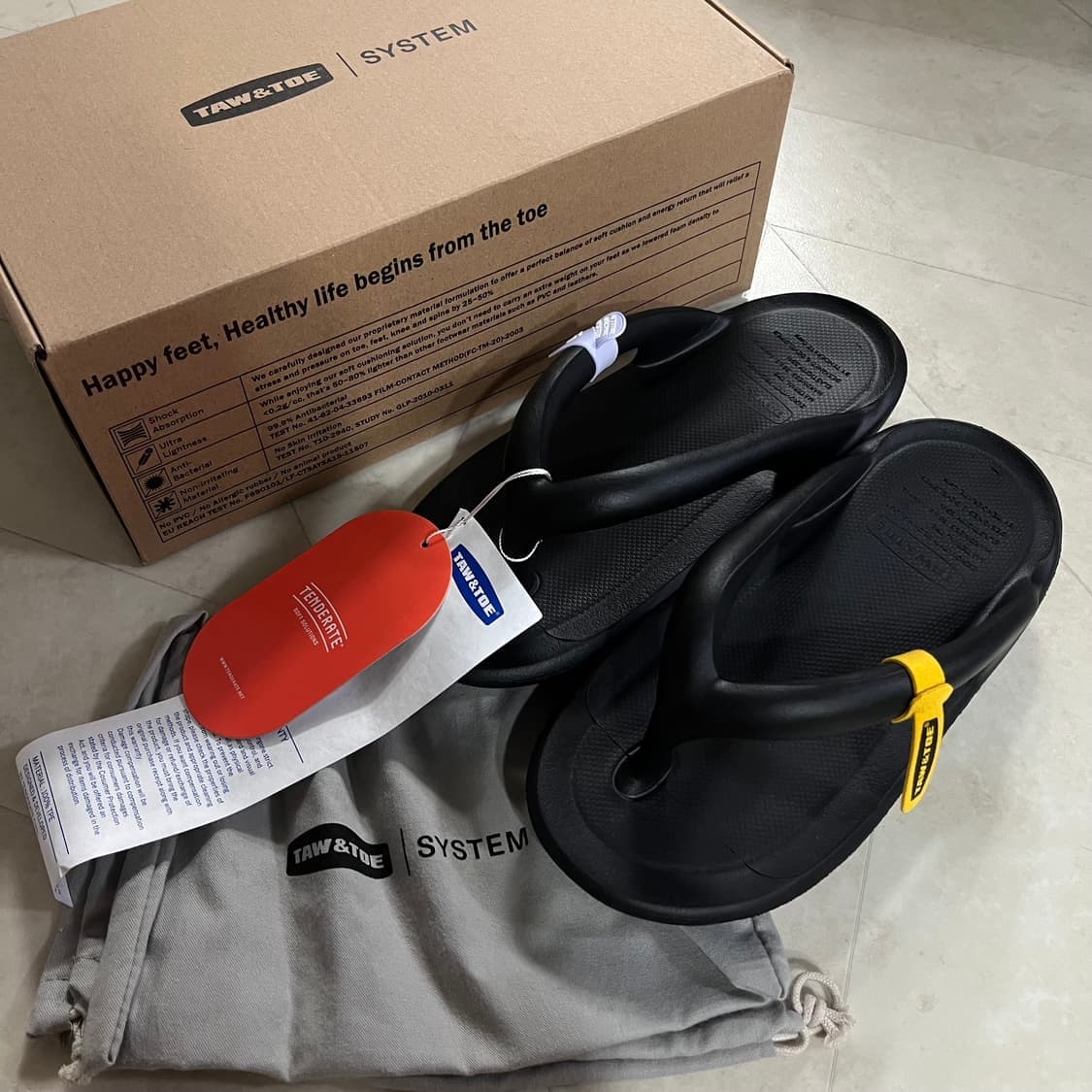 새상품(M) 토앤토 x 시스템 제로비티 플립플랍 블랙 240-255 상품이미지2