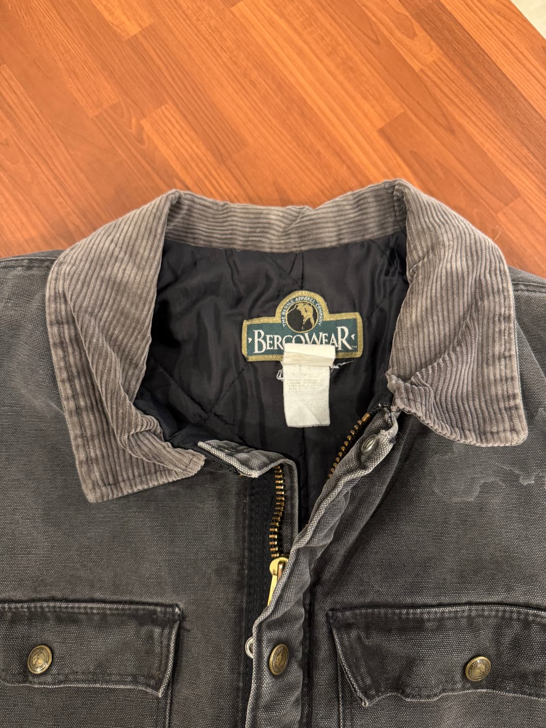 90s Bercowear 덕 캔버스 페이딩 초어 워크 자켓 (USA) 상품이미지10