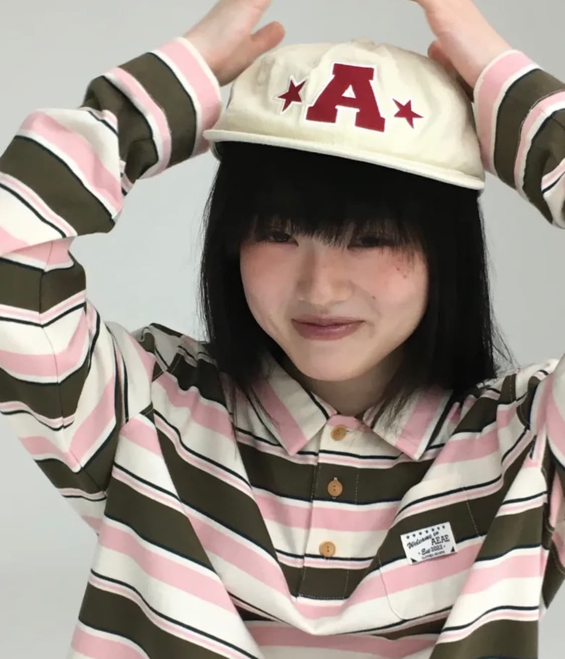 에이이에이이 WASHED CAPITAL LOGO CAP [ECRU] 상품이미지1