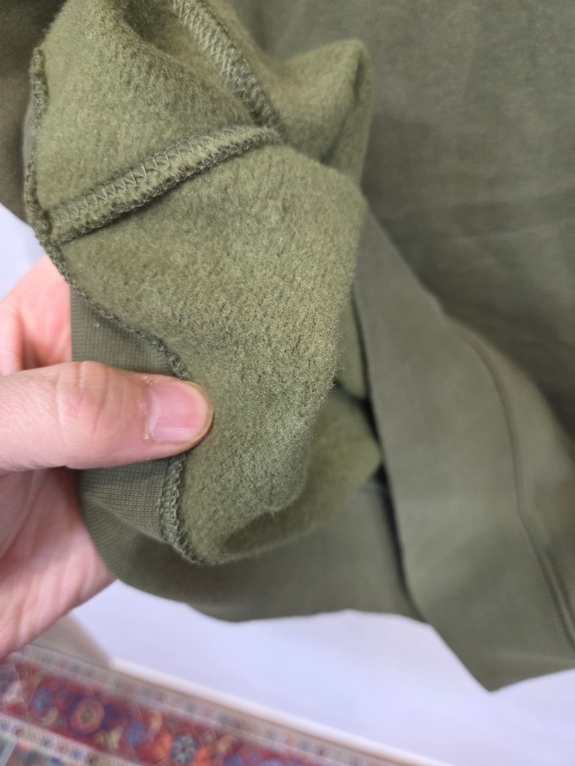 나이키 nsw 안감플리스 맨투맨 m 카키  상품이미지5