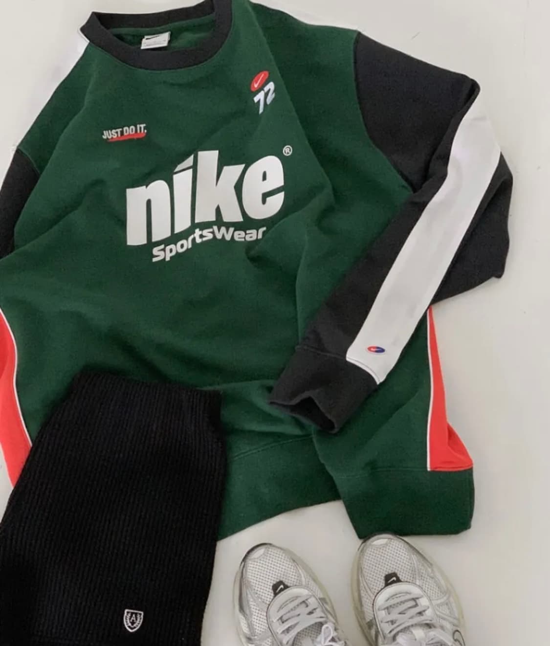 나이키 레터링 컬러블럭 프렌치 테리 맨투맨 상품이미지5