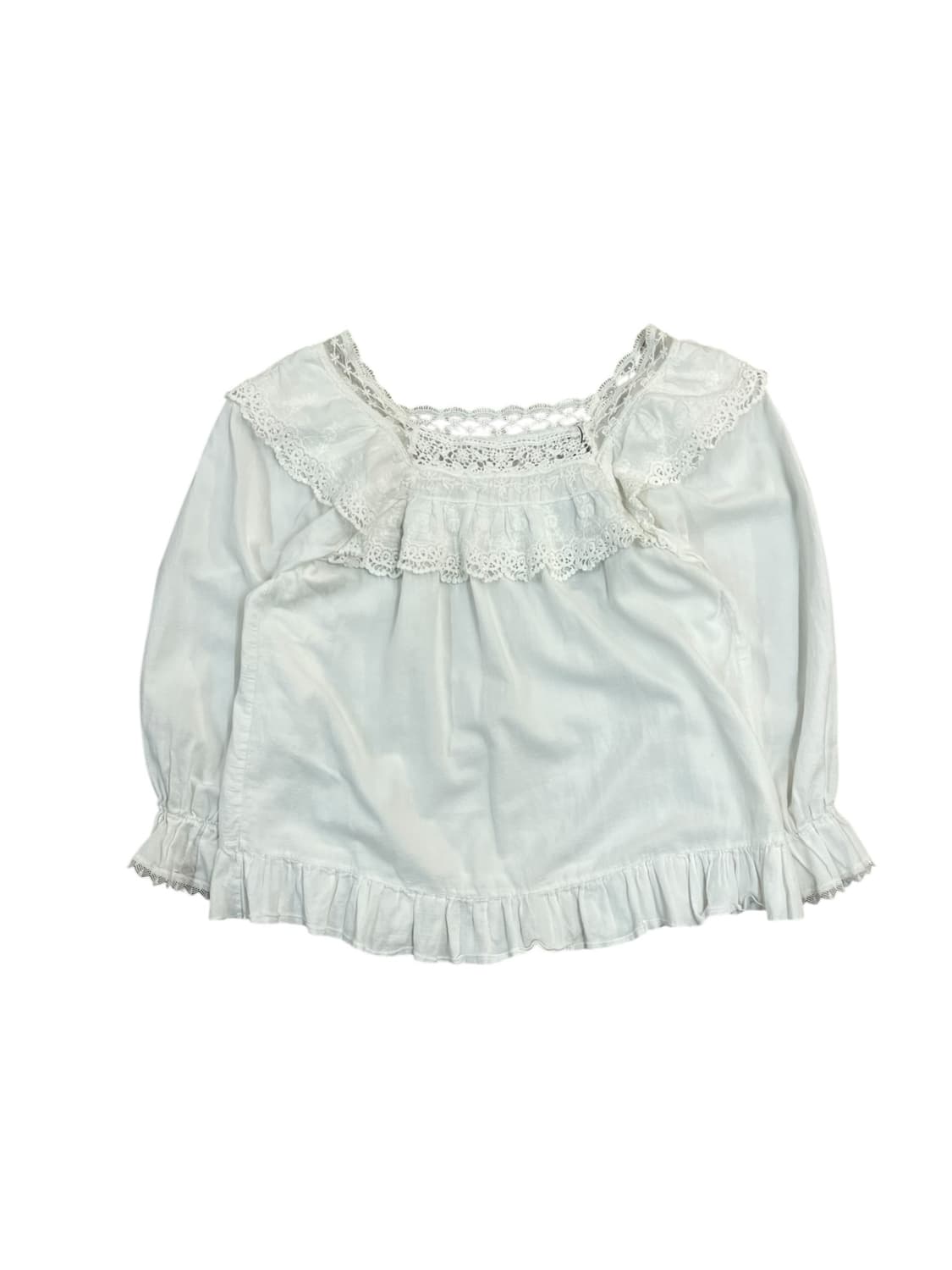 빈티지 프릴 블라우스 화이트 #csz3722 상품이미지3