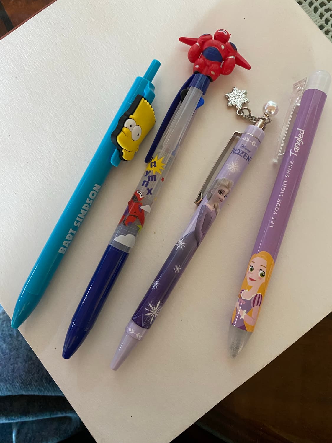 디즈니 프린세스/심슨 캐릭터 볼펜 세트 상품이미지1