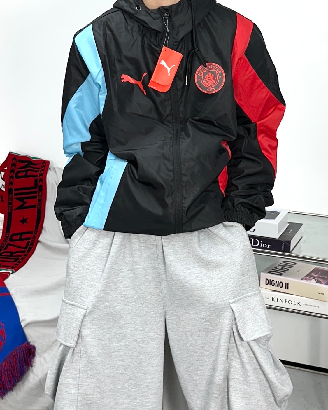 푸마 맨체스터 시티 우븐 바람막이 L (새제품) 상품이미지1