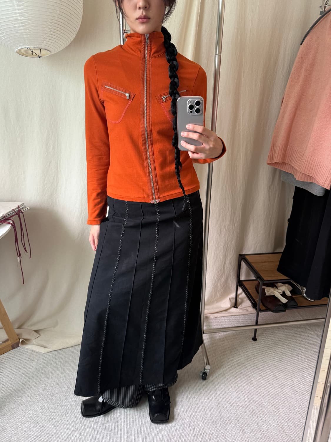 CECIO Stitch Long Skirt 상품이미지2