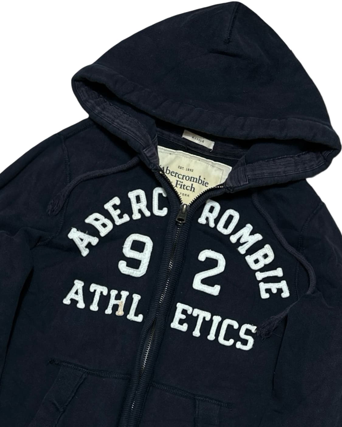 아베크롬비 아치로고 네이비 후드집업 상품이미지3