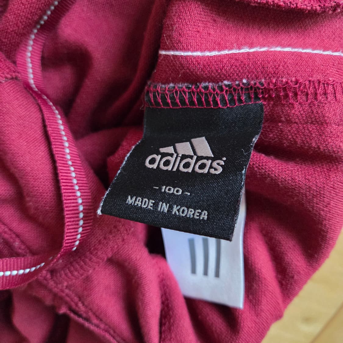 100 아디다스 삼선 트레이닝 팬츠 버건디 바지185 상품이미지4