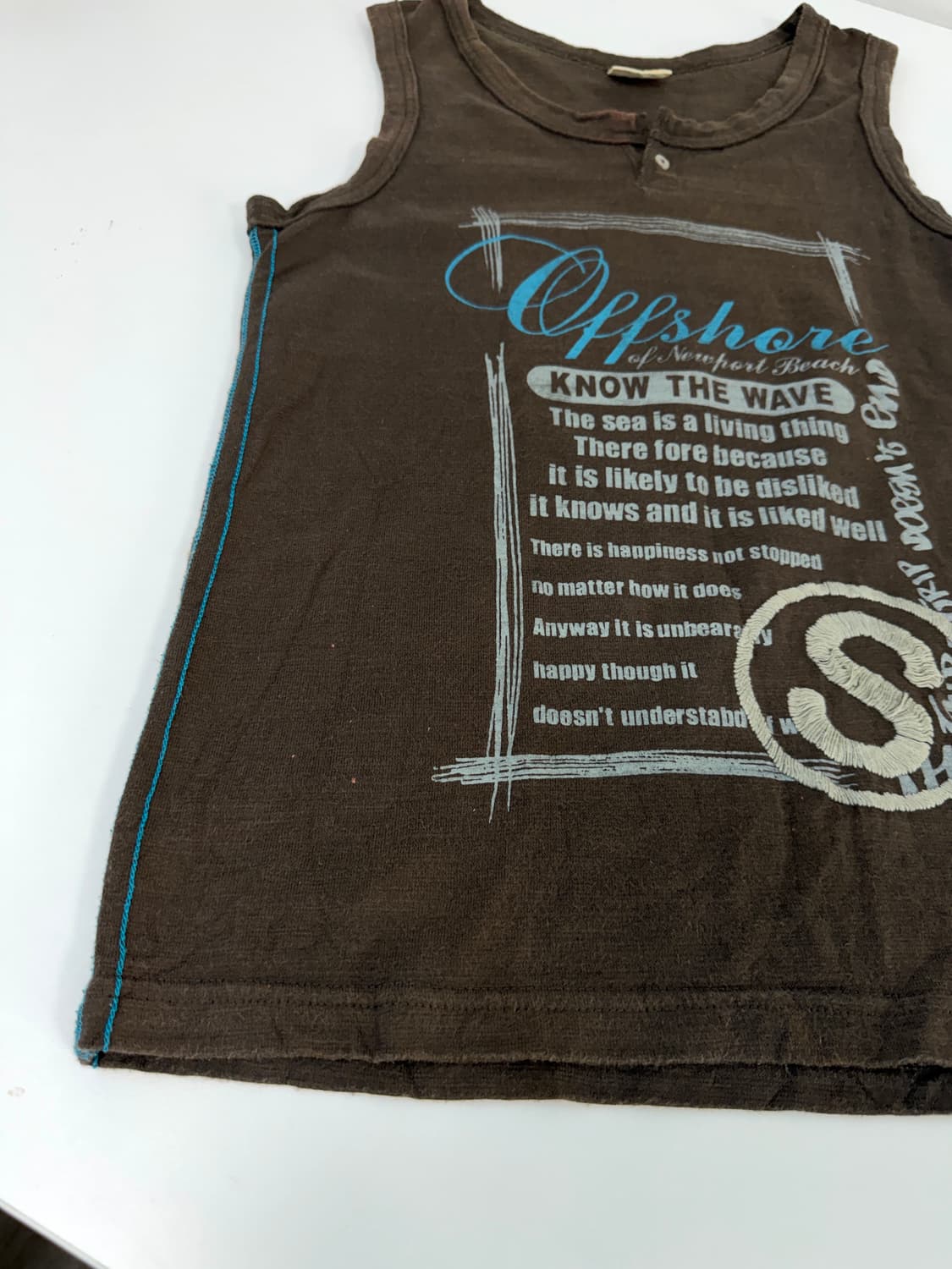 Japan vintage 브라운 슬리브리스 상품이미지3