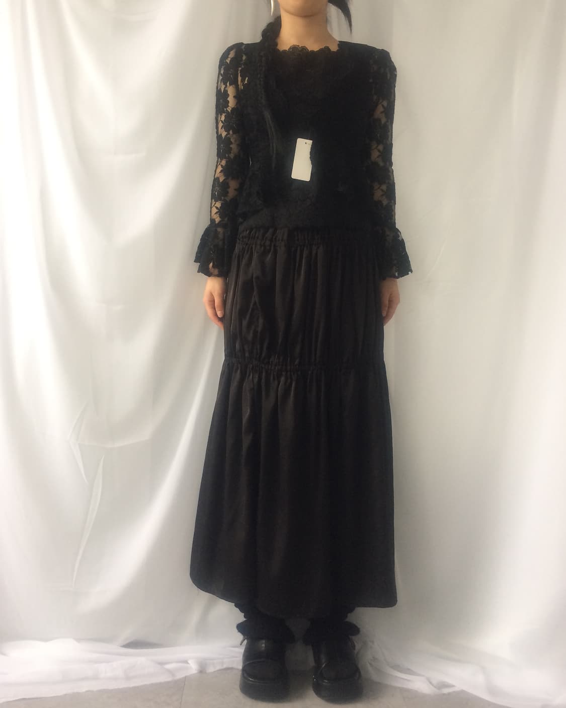 Shirring point long skirt 상품이미지5