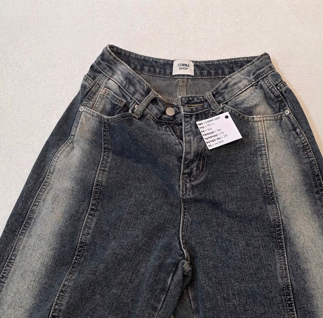 COMMA SHOP 그라데이션 와이드 청바지 상품이미지4