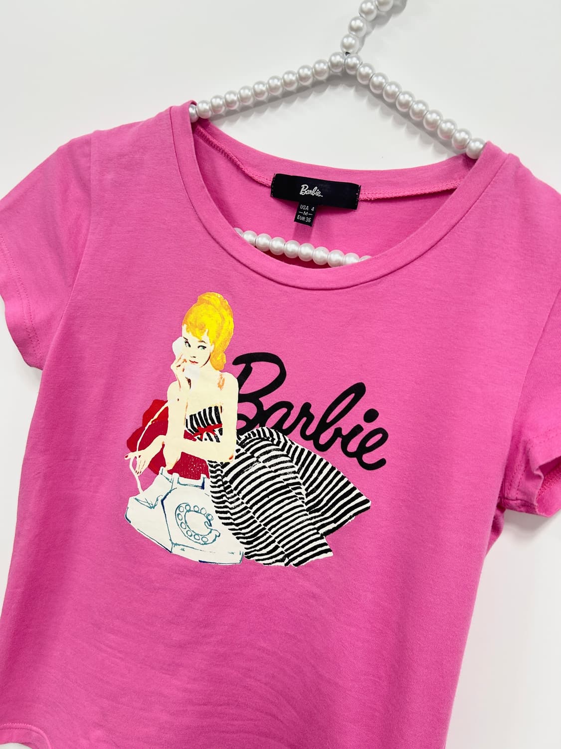 [BARBIE] 바비 갸루 핀업걸 핫핑크 반팔 상품이미지5