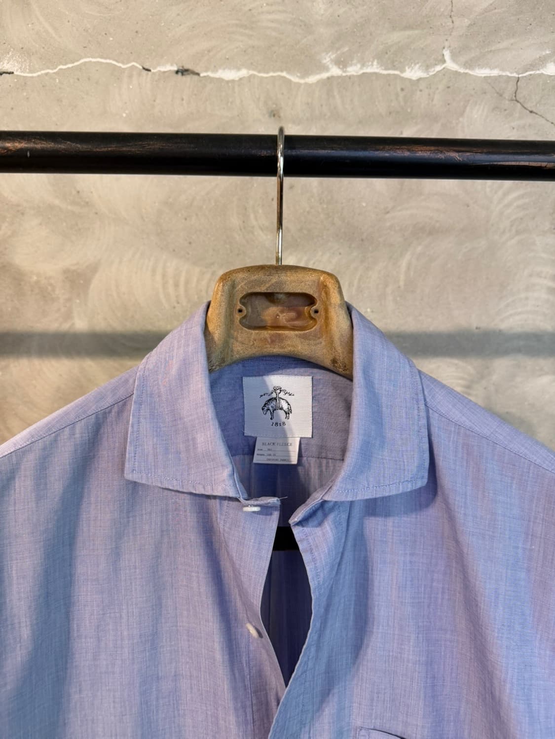 브룩스 브라더스X톰브라운 블랙 플리스 드레스 셔츠 100 상품이미지6