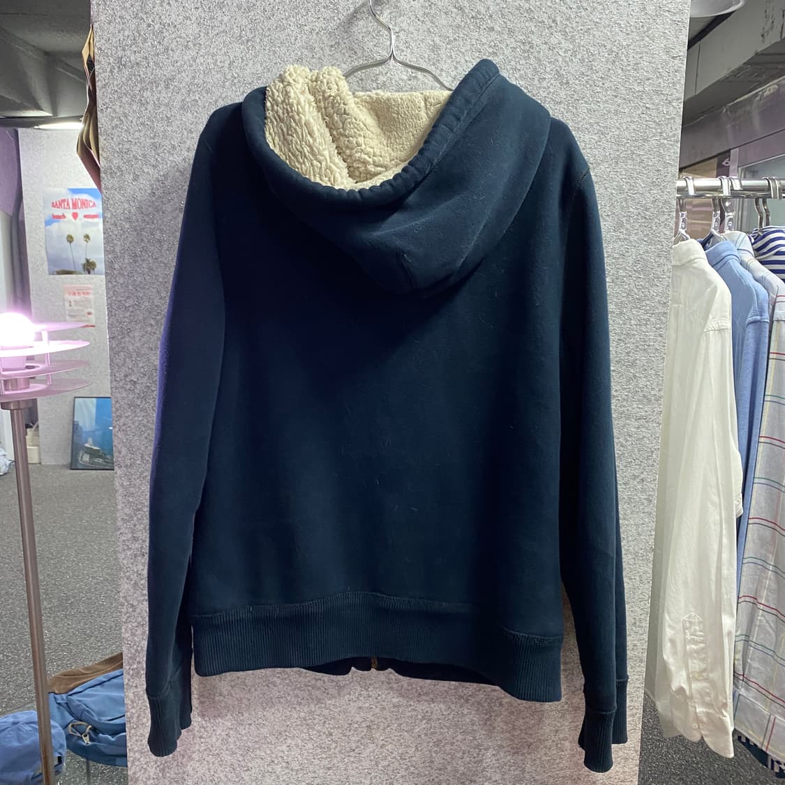 아베크롬비 앤 피치 아치로고 쉐르파 후드집업 B4590 상품이미지4