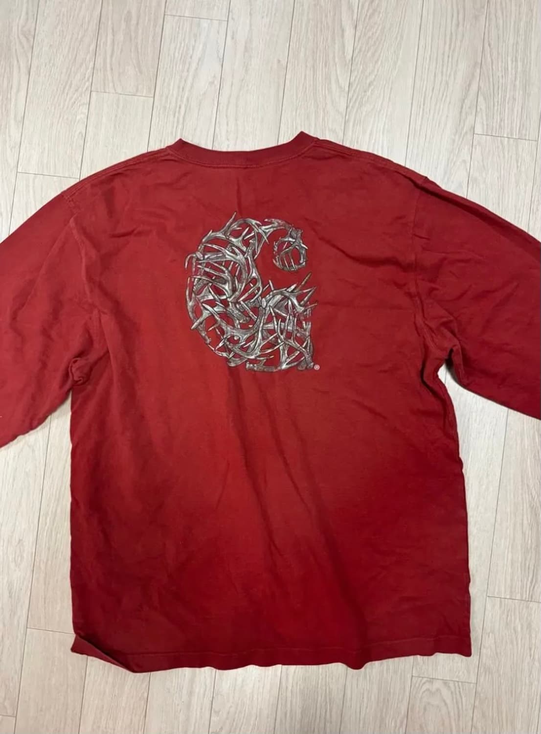 칼하트 롱슬리브 포켓 긴팔 버건디 상품이미지1