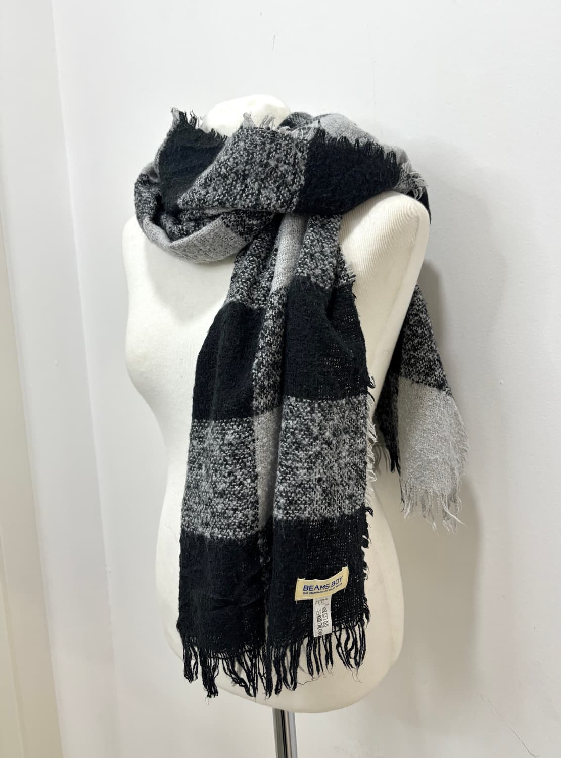 Beams Boy 빔즈 체크 머플러 목도리 상품이미지1