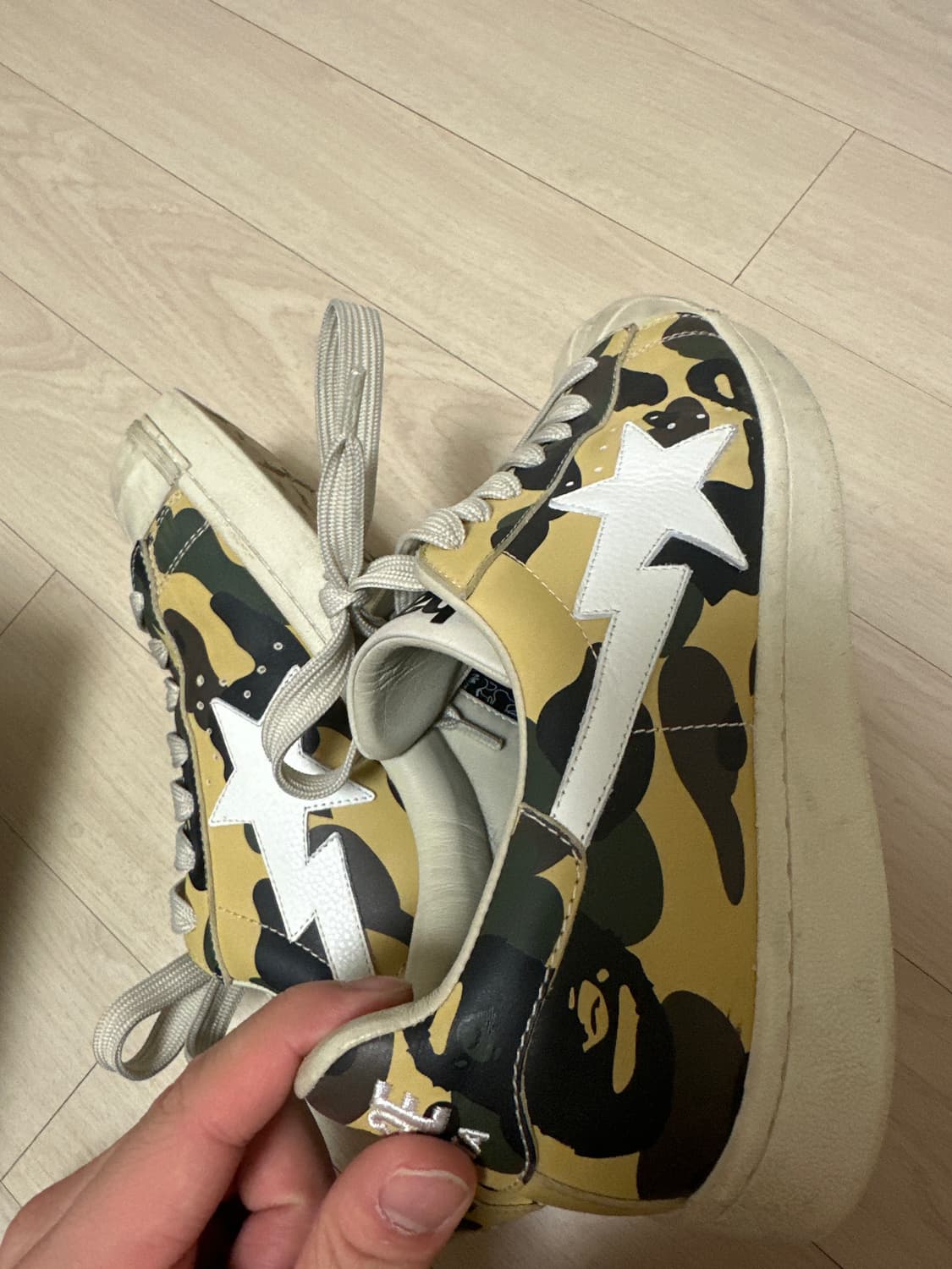 BAPE SUPERSTAR 1st YELLOW CAMO 상품이미지6