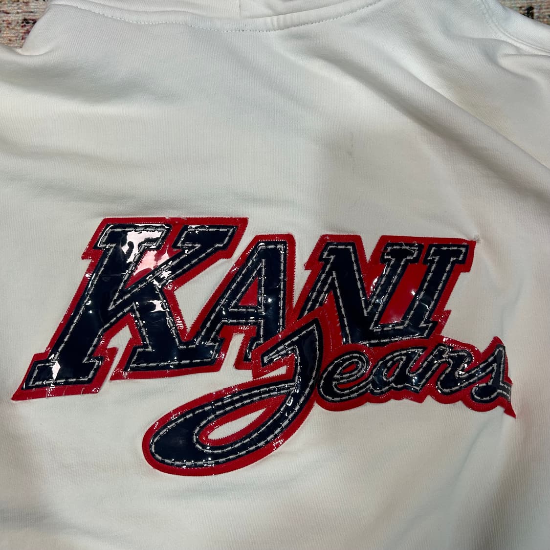 [2XL] 90s 칼카니 글로시 백로고 후드집업 상품이미지4