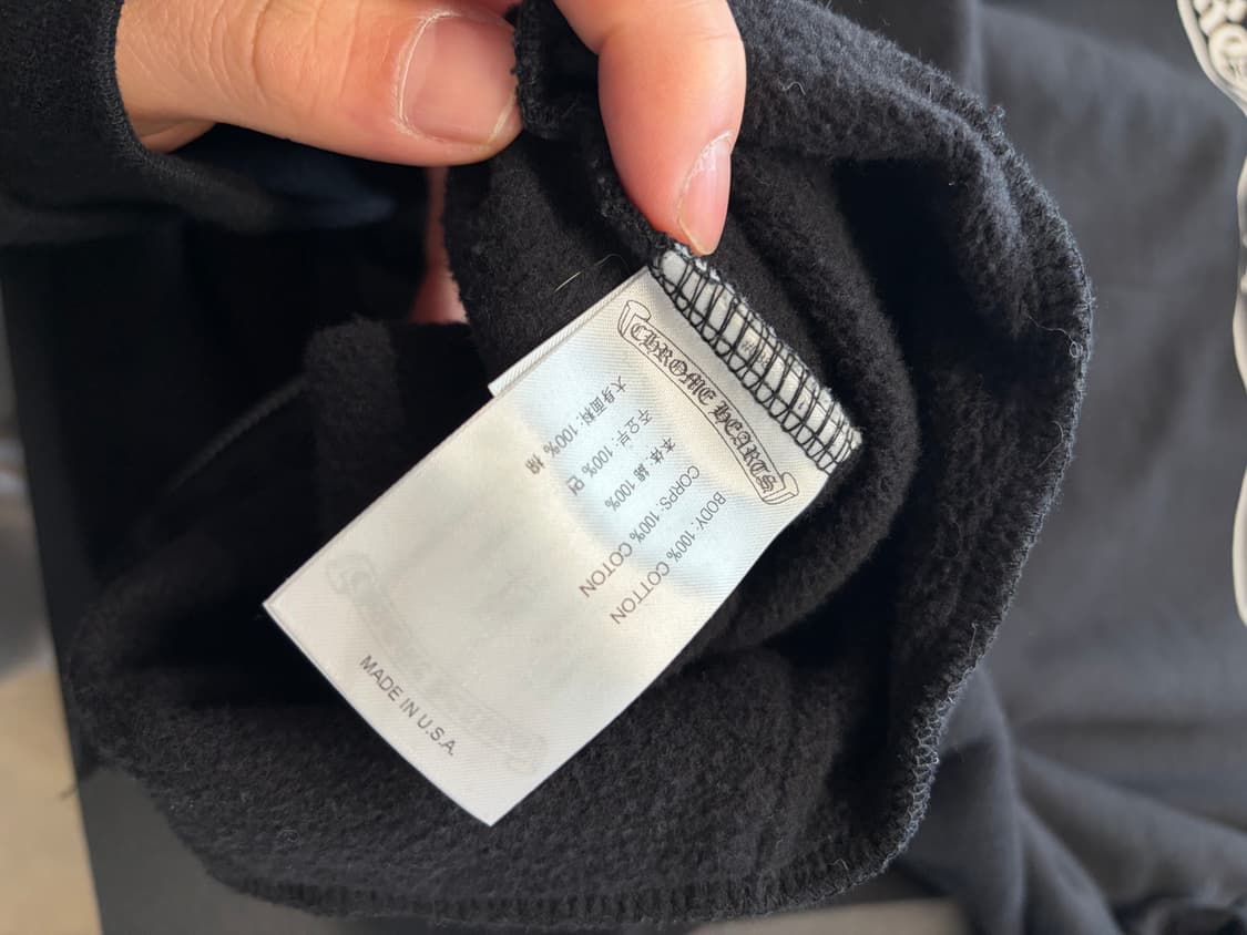 크롬하츠 스크롤 로고 퍽유 플리스 후드집업 XL 상품이미지9