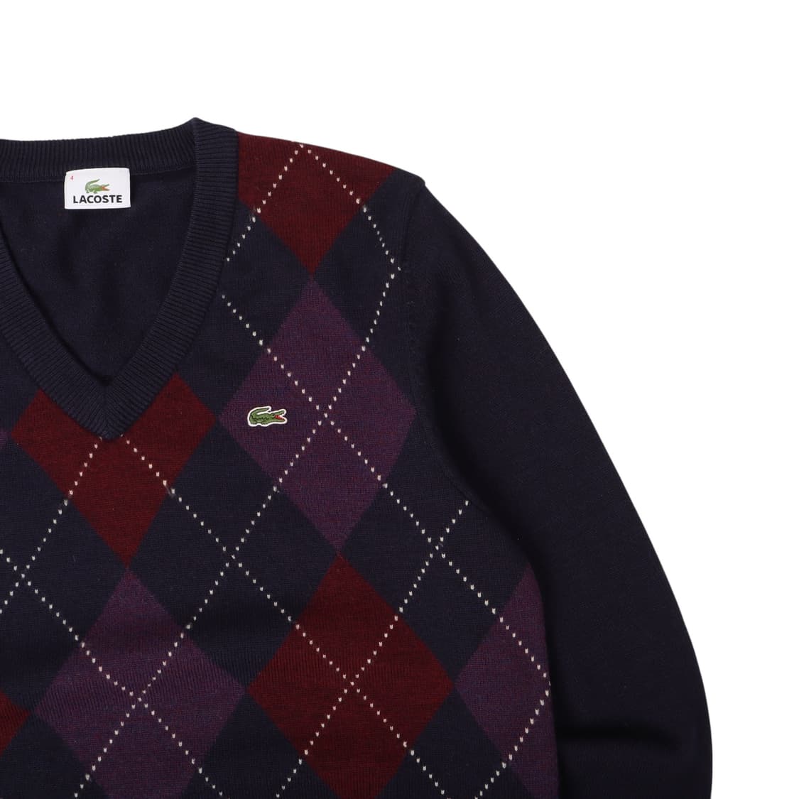 라코스테 아가일 체크 스웨터 니트 상품이미지3