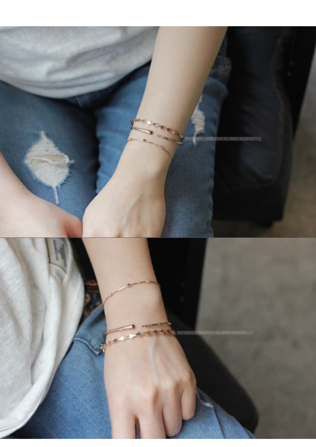 14k 오픈사이드 다이아뱅글팔찌 상품이미지5