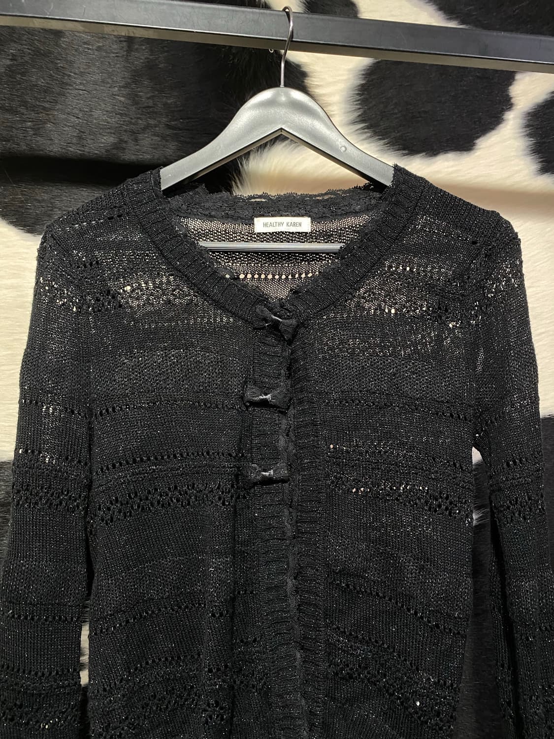 Healthy karen 글리터 리본 디테일 가디건 상품이미지3