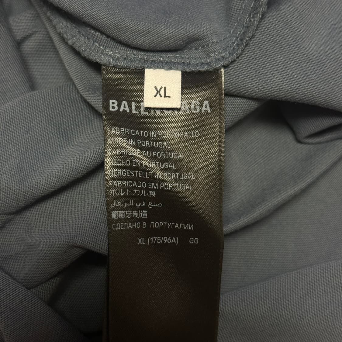 BALENCIAGA 발렌시아가 SNBN 라지 핏 티셔츠 블루 상품이미지7