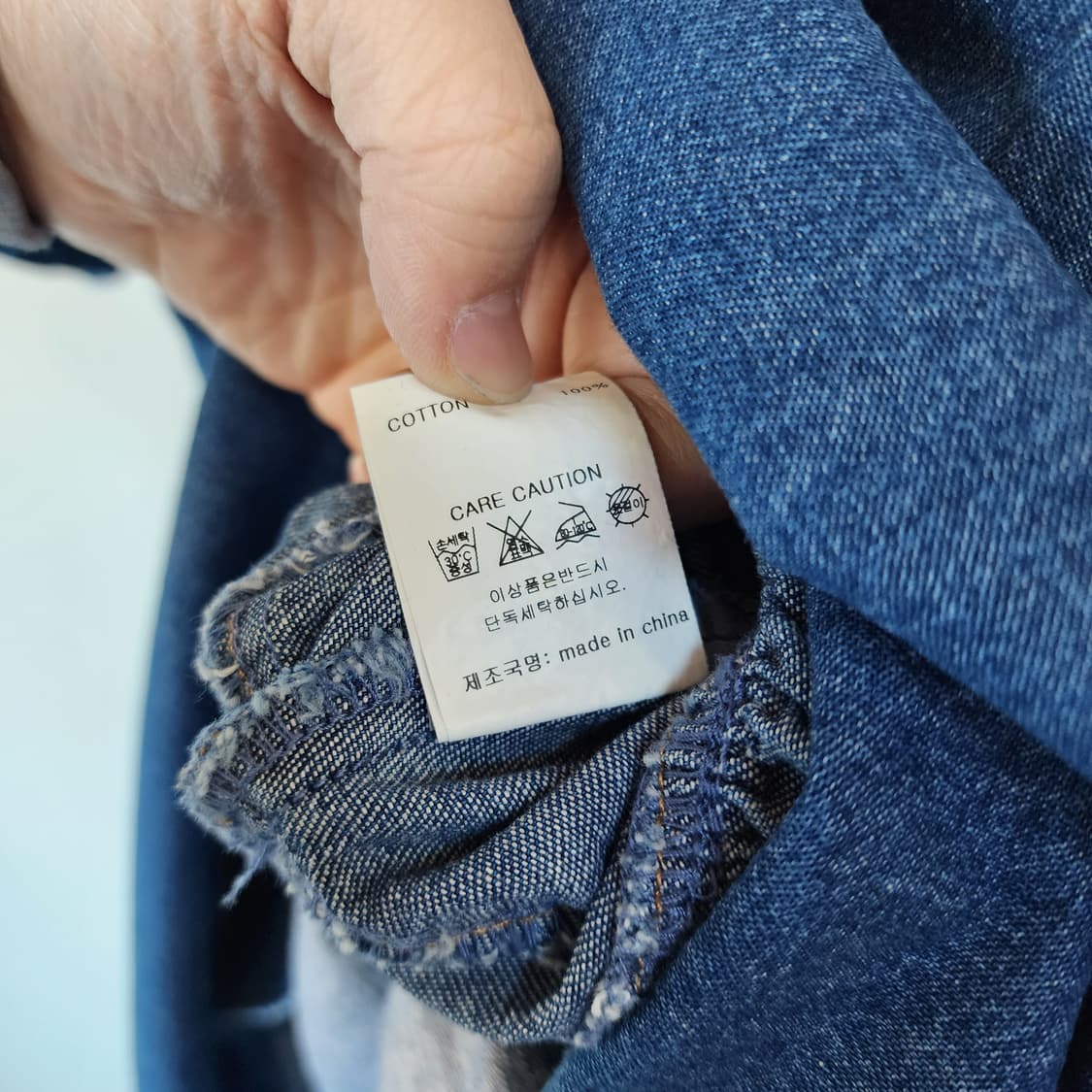 르꼬르망 청 데님 롱 원피스 퍼프소매 스퀘어넥 상품이미지7