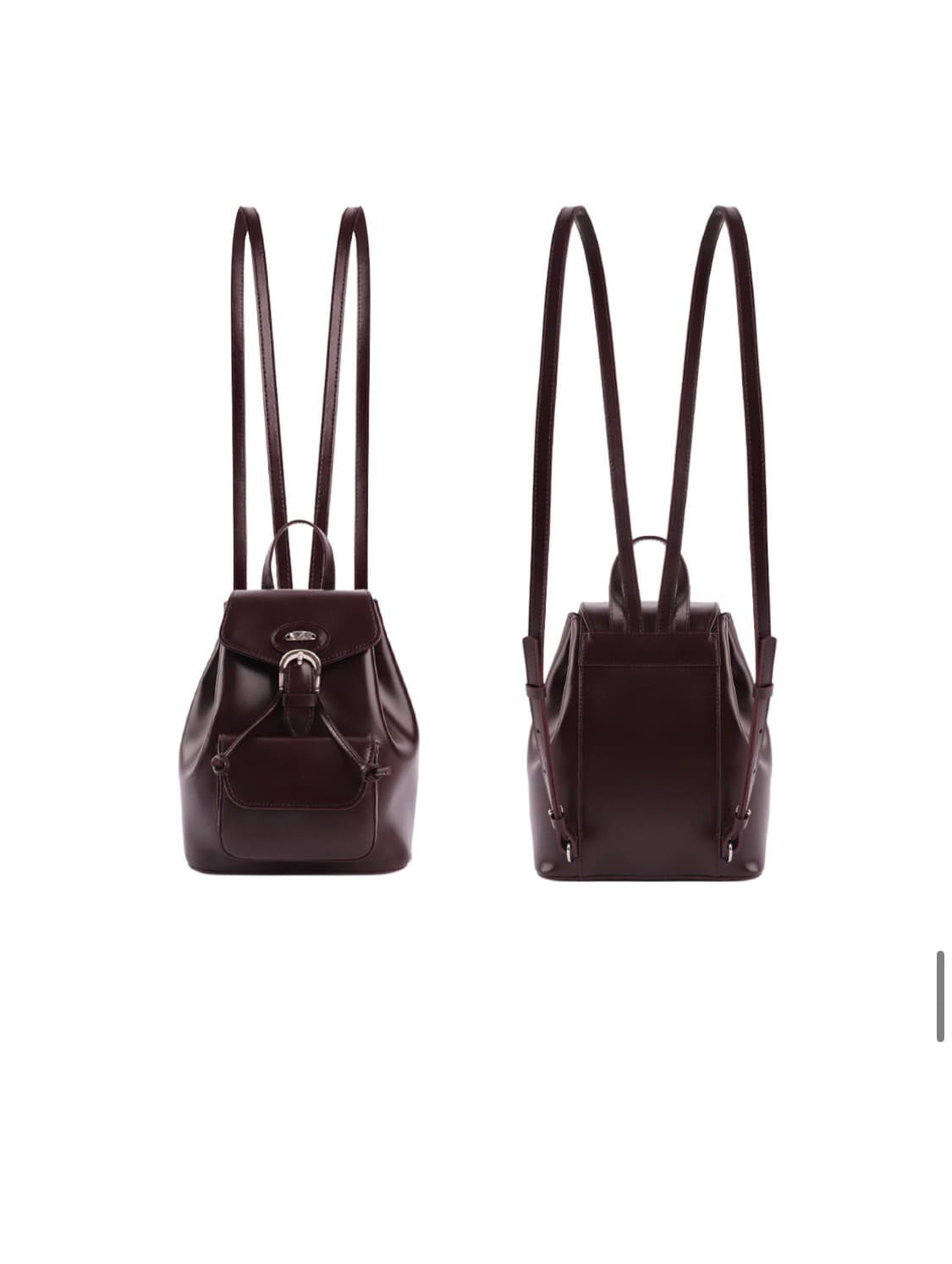 Nute Buckle Backpack Mini_Choco brown 상품이미지5