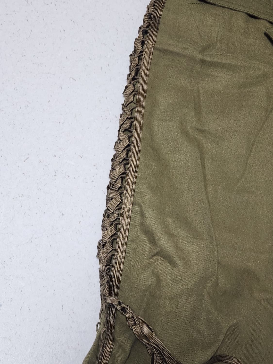 Dior 02 f/w 레이스업 팬츠 카키 상품이미지6