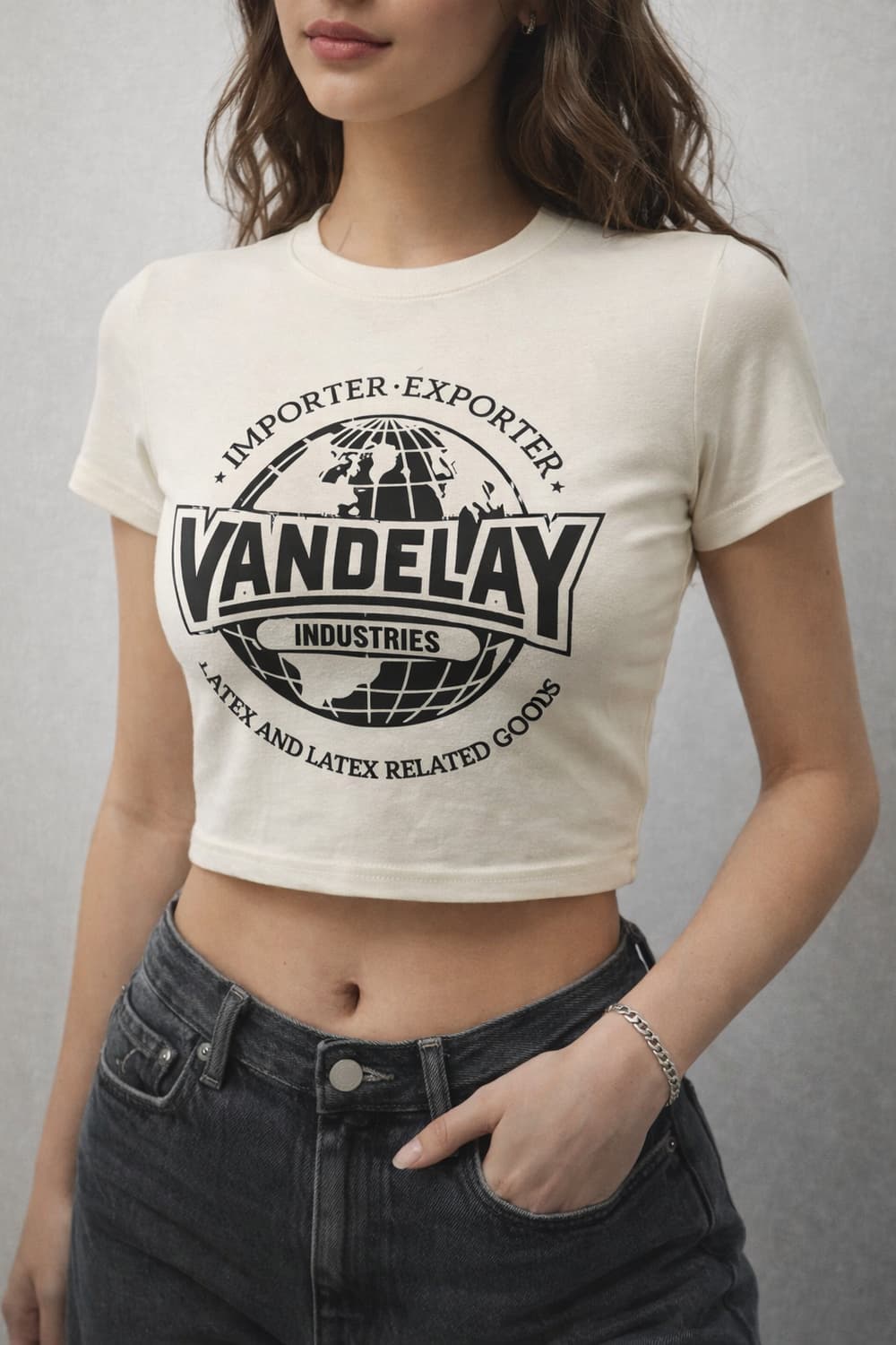 자라 미드 로고 빈티지 크롭티 아이보리스판 핏예쁨 44~슬림55 상품이미지1