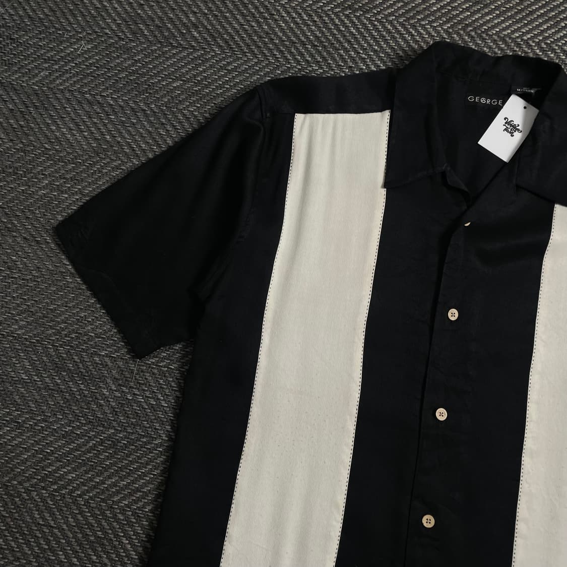 USA 오리지날 빈티지 패턴 쿠바 셔츠o 4250 상품이미지4