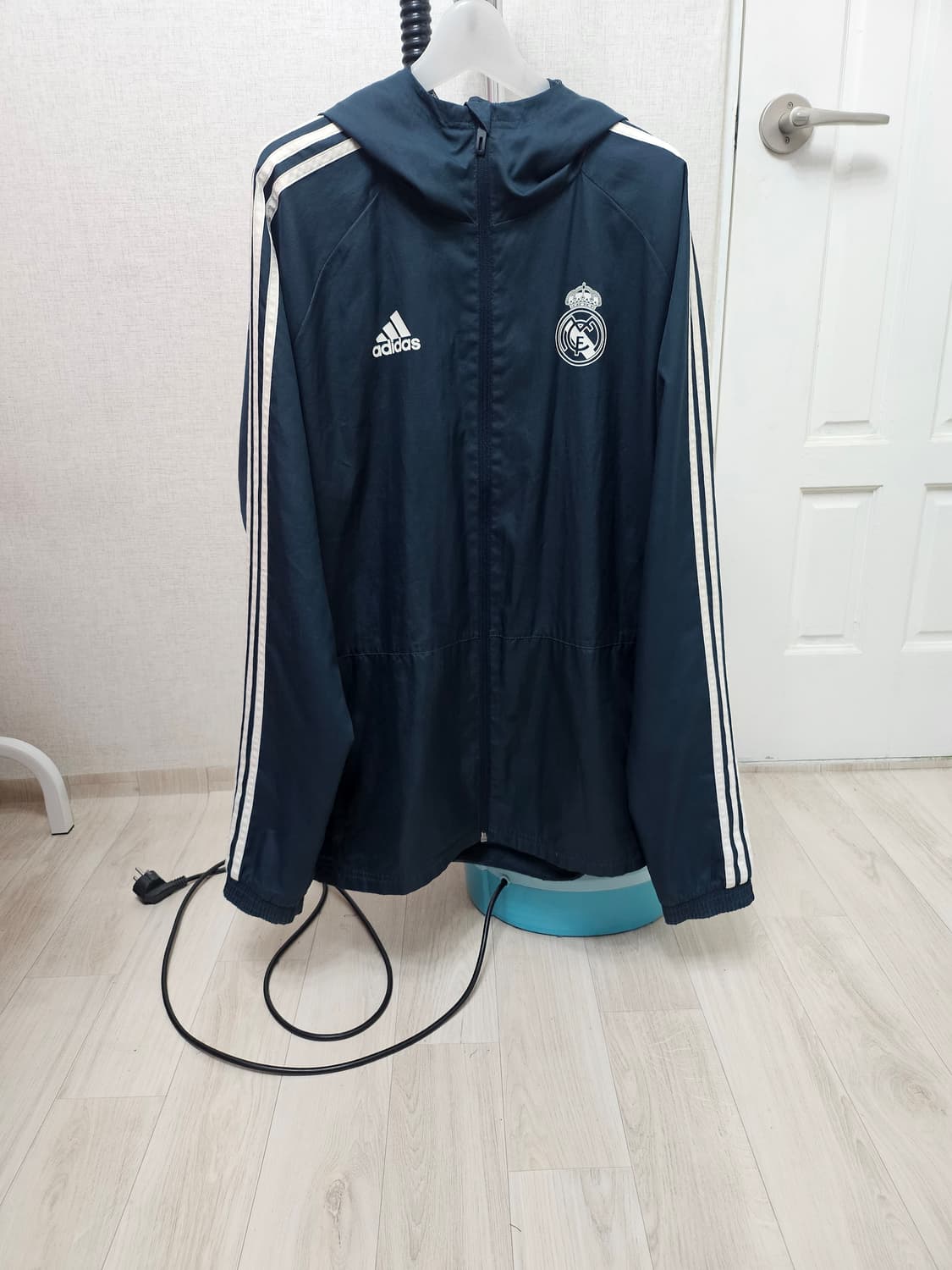 (110~115)2XL☆초대장급☆아디다스 레알마드리드[블루그레이]바람막이 상품이미지1