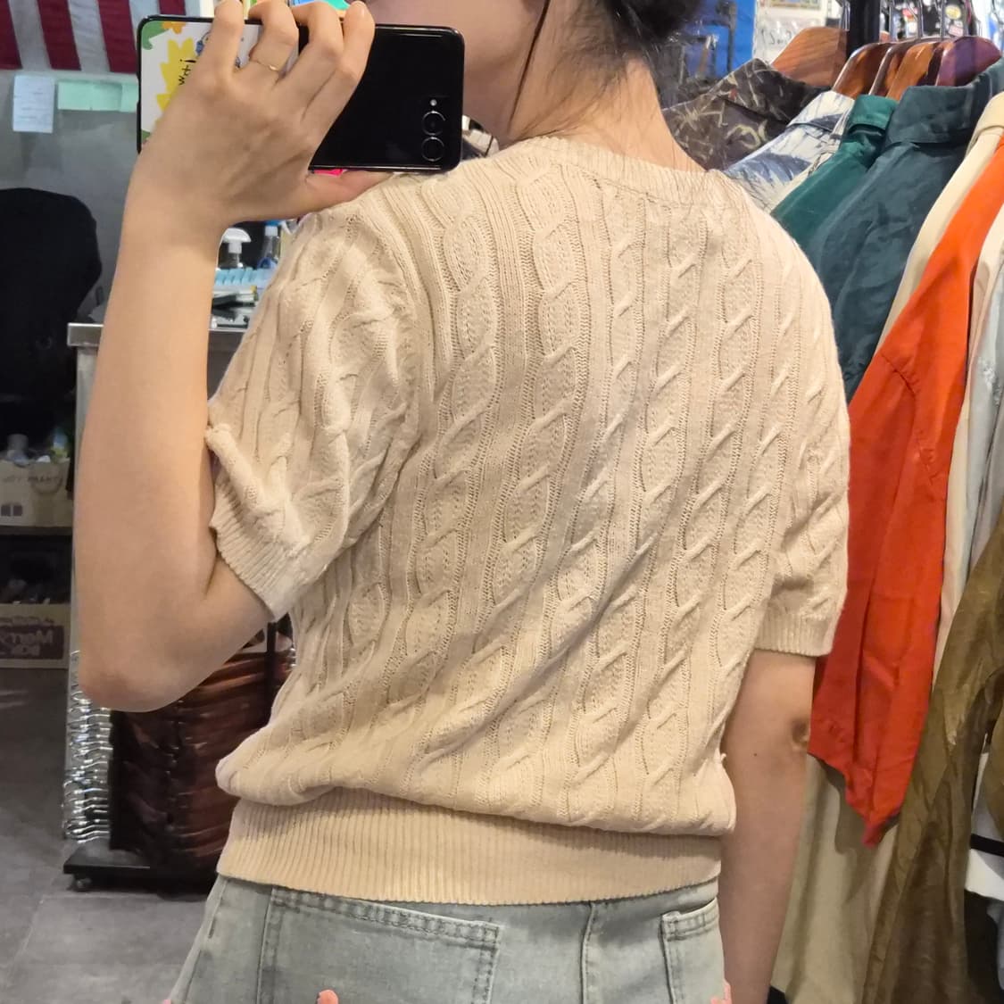 [NO.9] 폴로 반팔 니트 베이지 상품이미지4