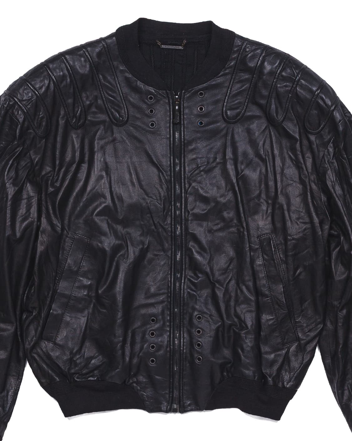 라마타 파이핑 레더 자켓 (1980s) 상품이미지1