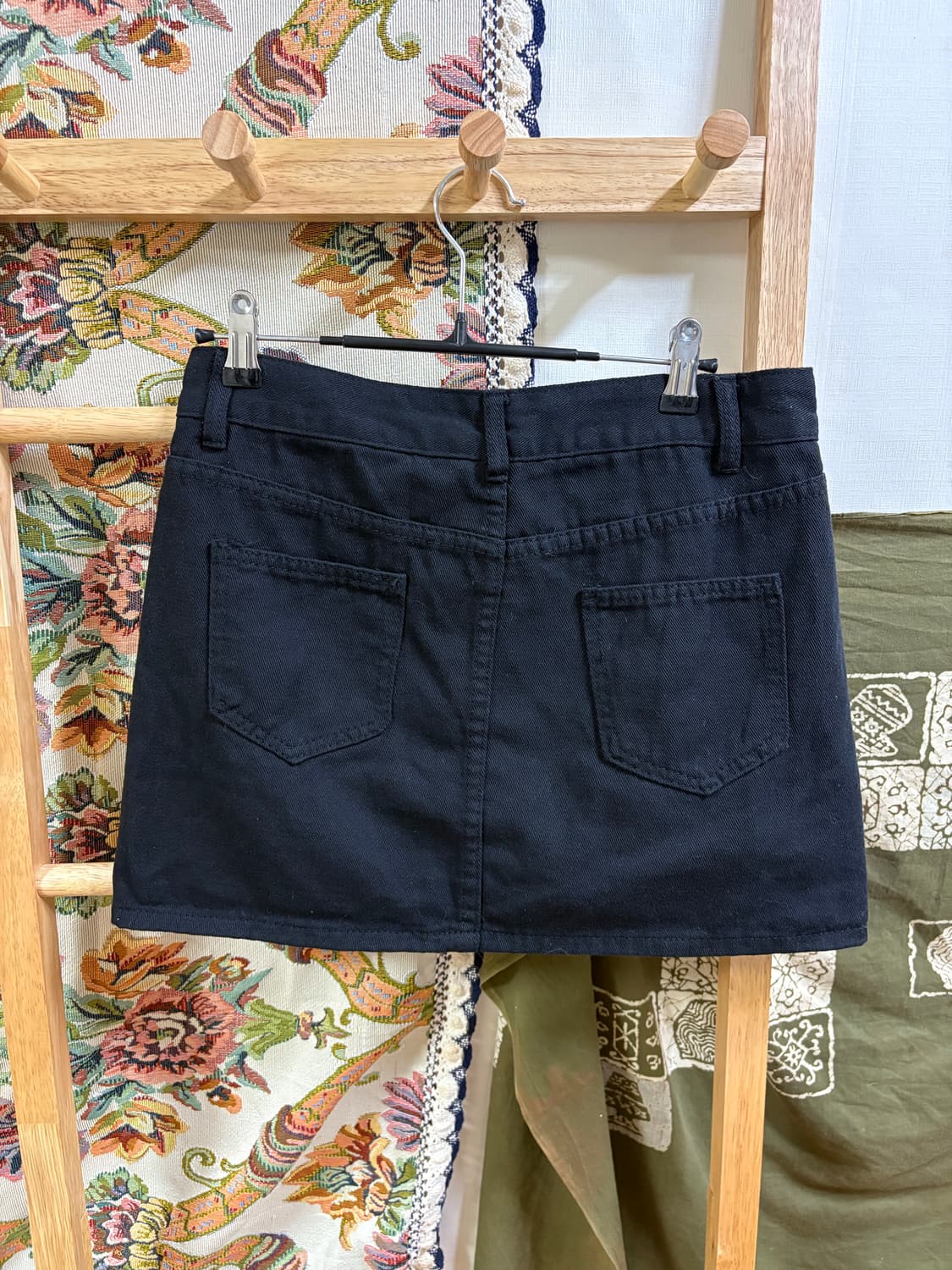 흑청 데님 미니 스커트  상품이미지5