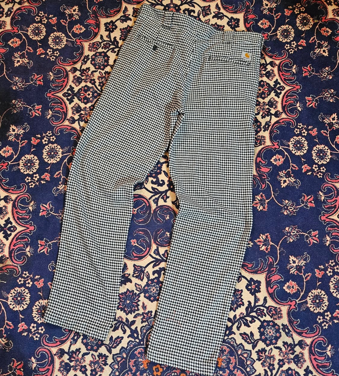 칼하트 하운스체크 모직 루즈핏 팬츠 M size 상품이미지1