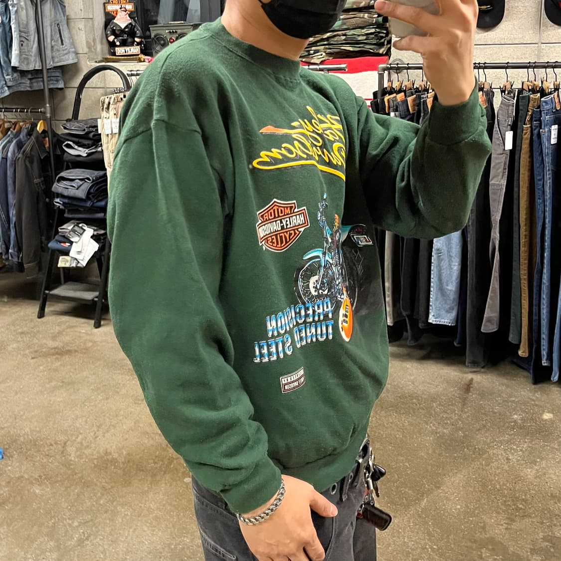 90s 할리데이비슨 프린팅 스웻셔츠 (100) 상품이미지7